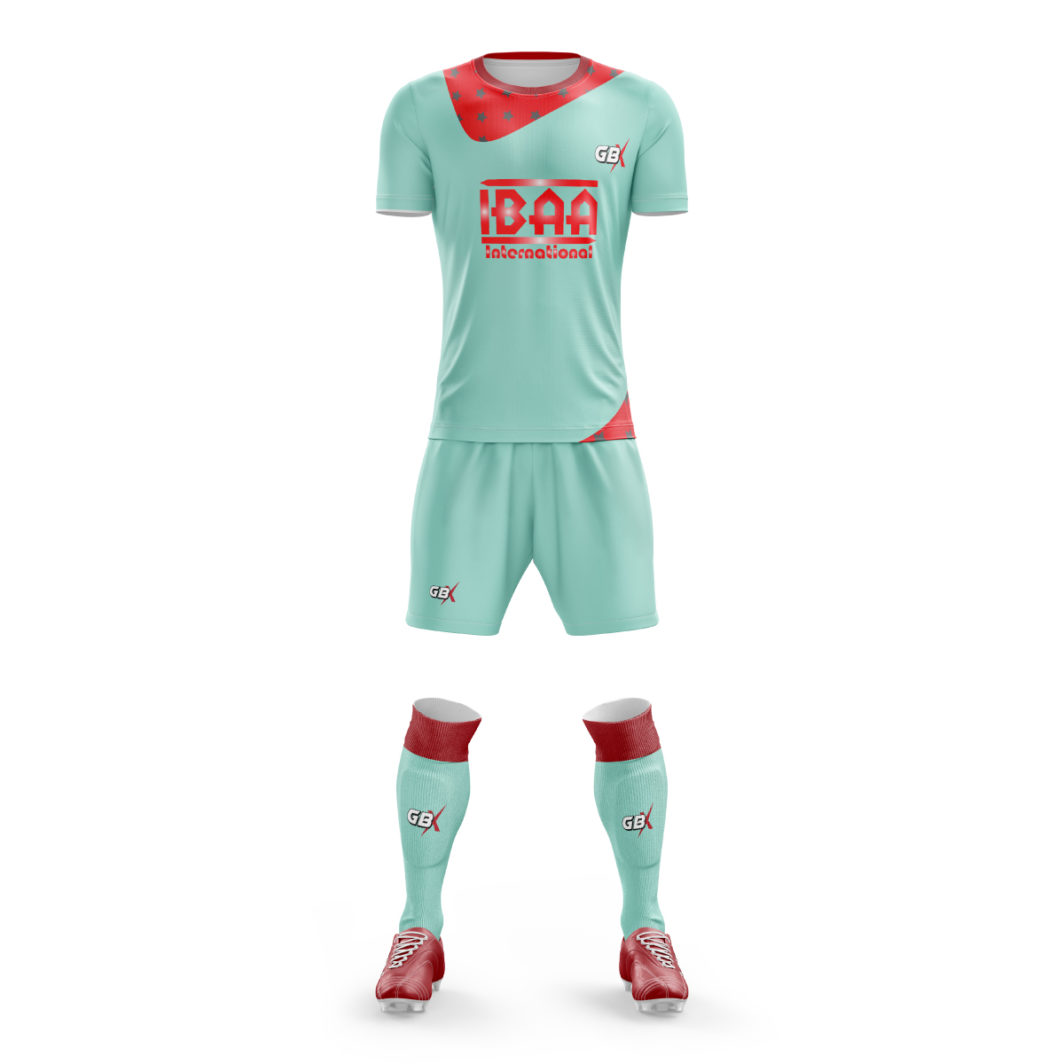 football kit blue red