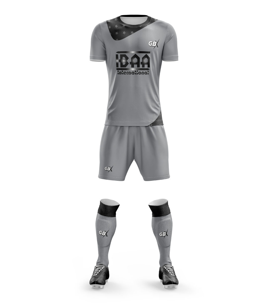 football kit grey black