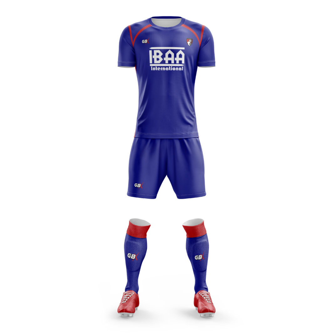 football kit blue red