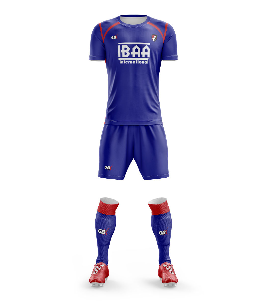 football kit blue red