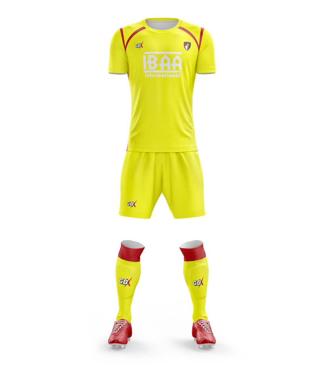 football kit yellow red