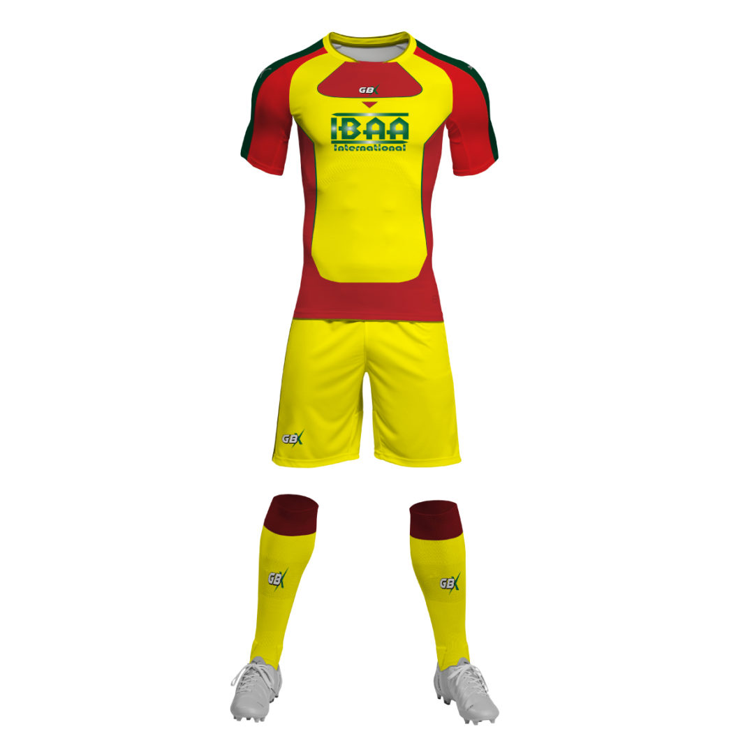 football kit yellow red