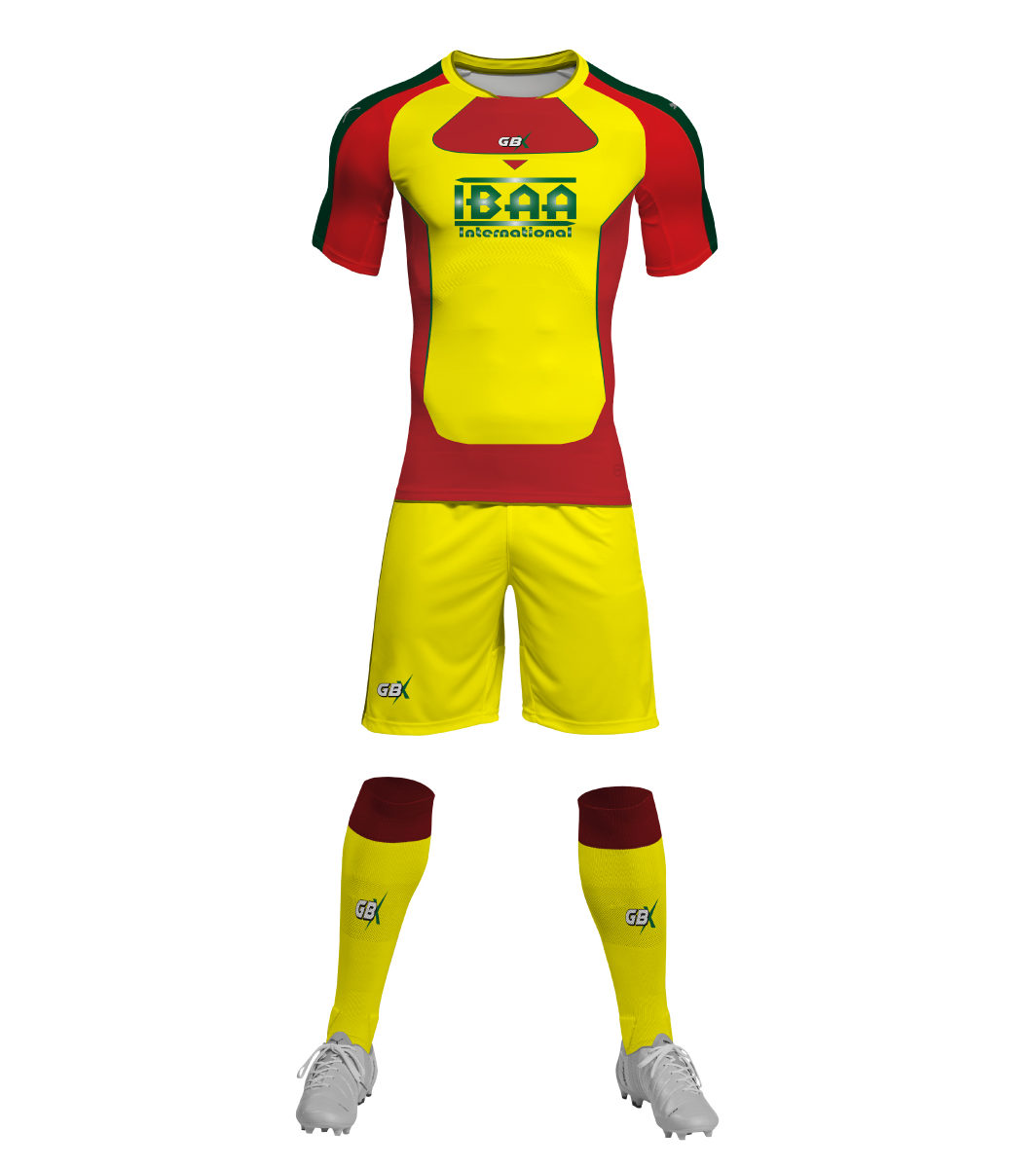 football kit yellow red