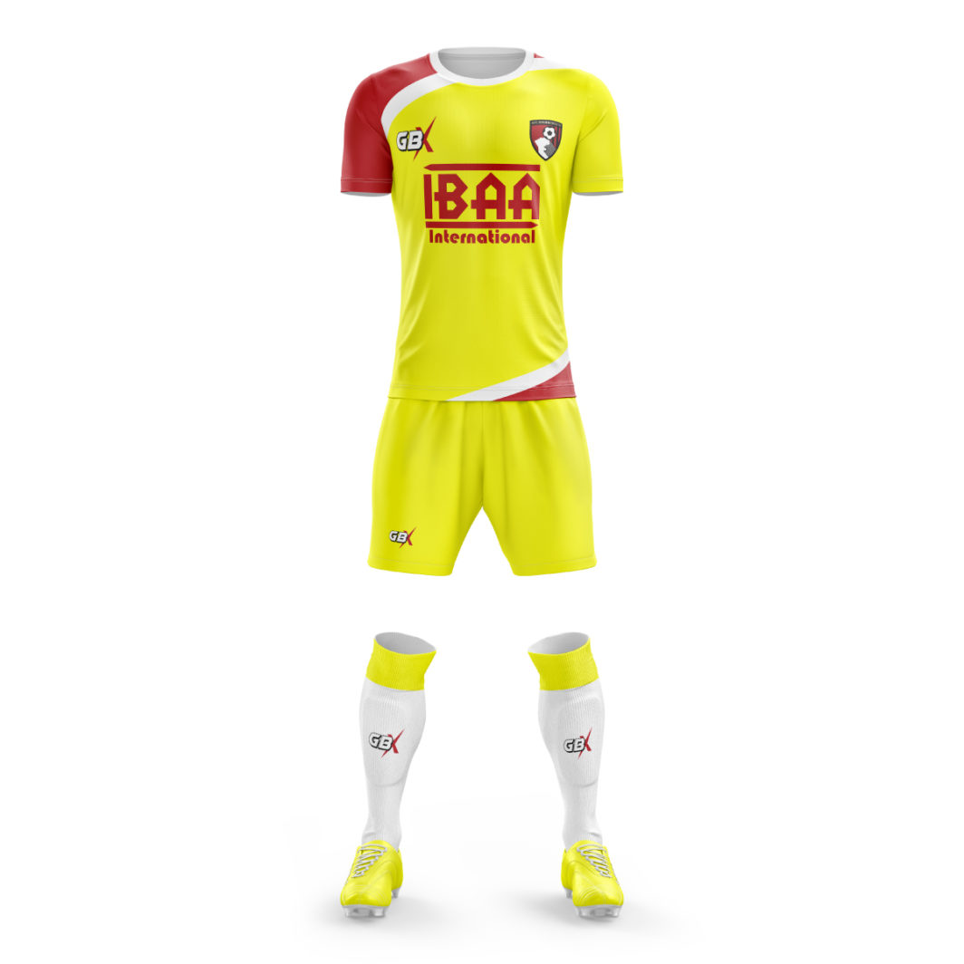 football kit yellow red