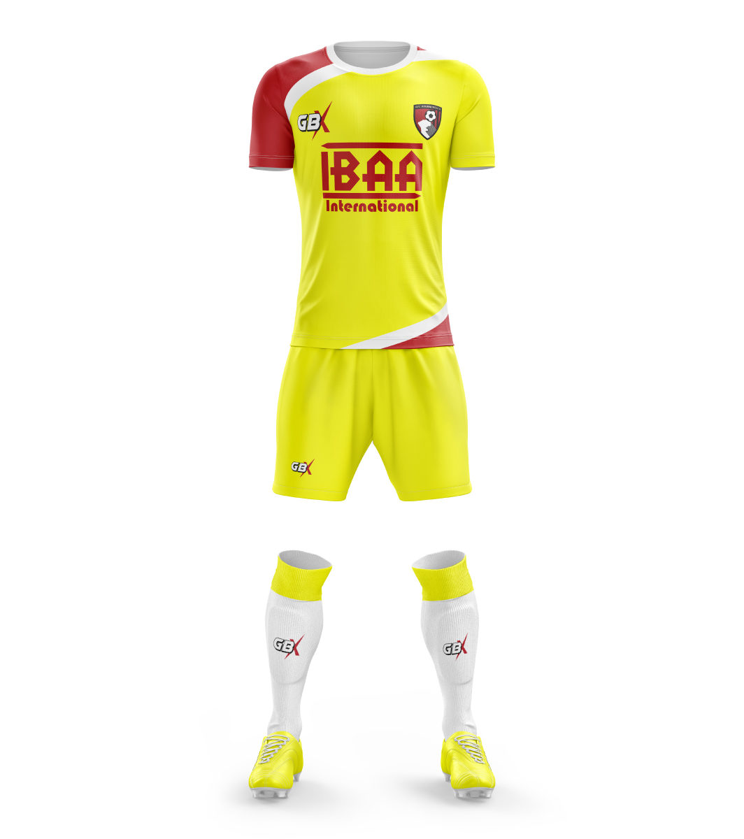 football kit yellow red