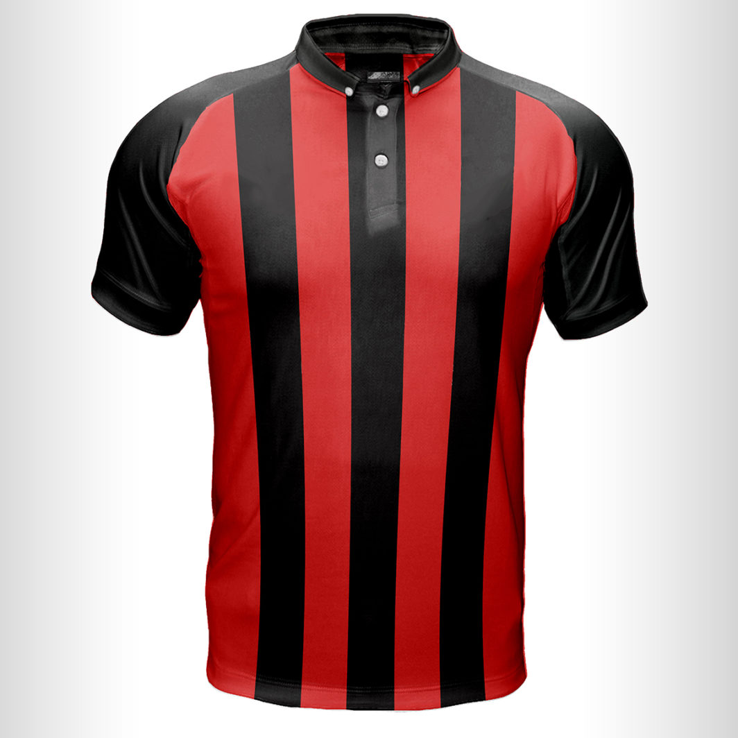 polo shirt red black