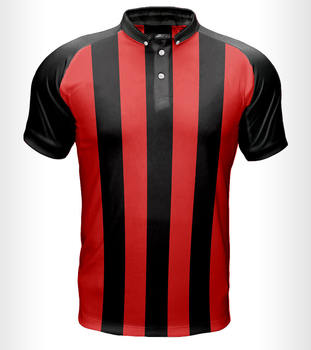 polo shirt red black