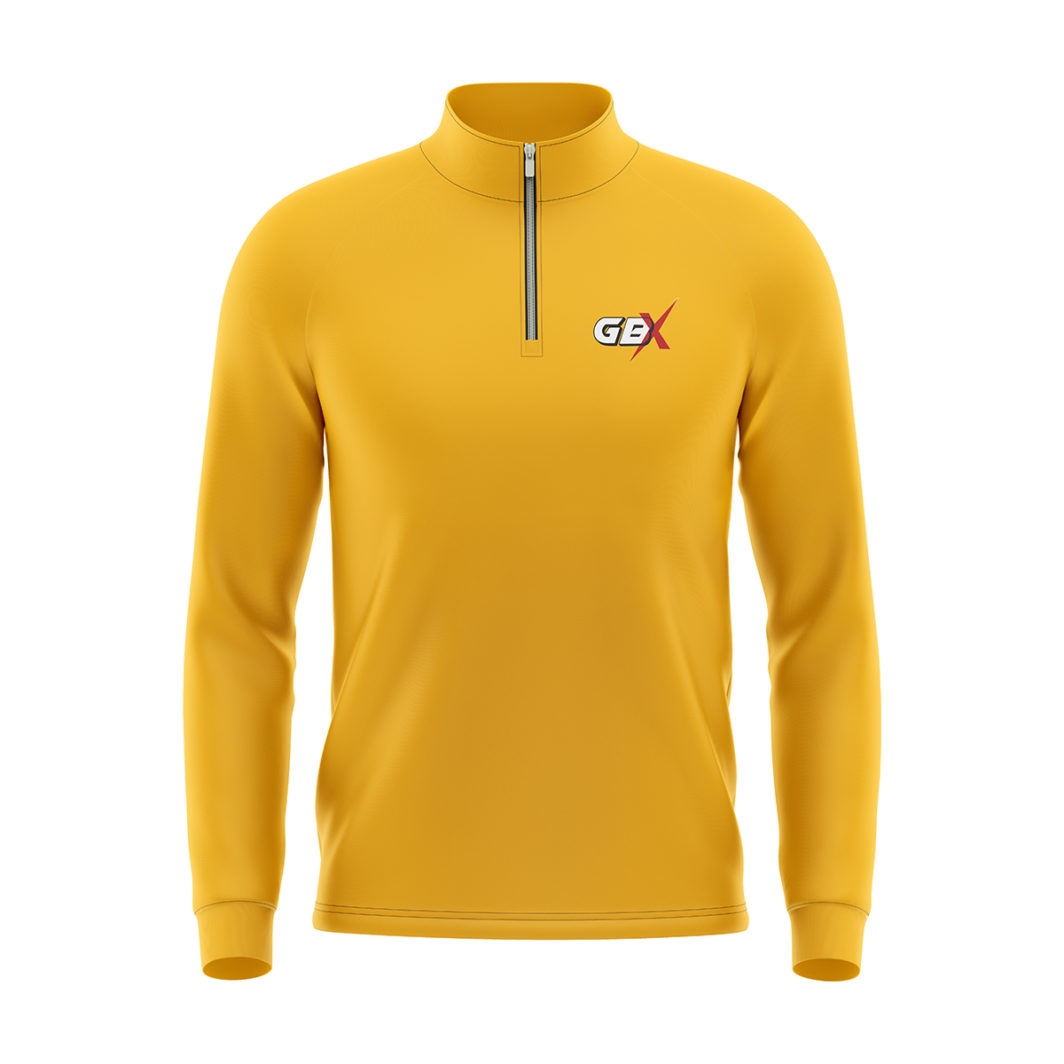 1/4 zip drill top yellow