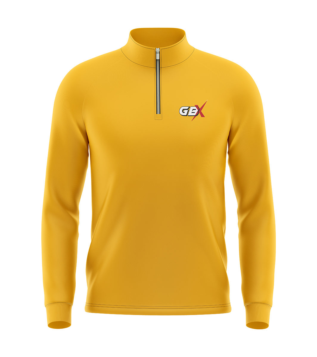 1/4 zip drill top yellow