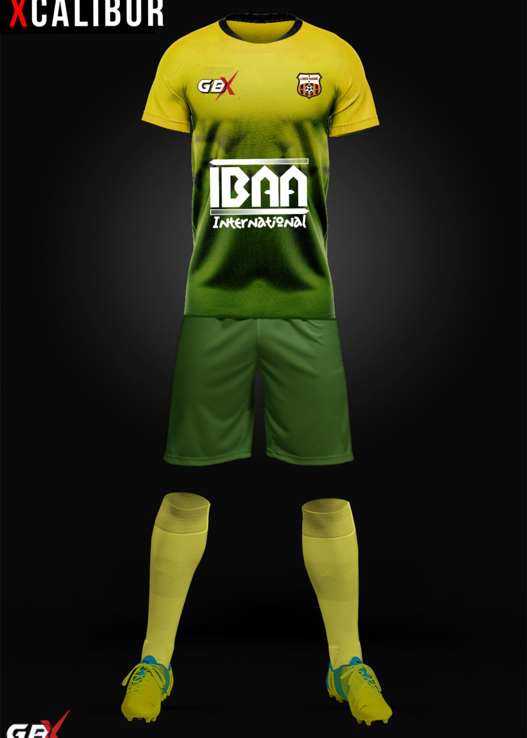 football kit green yellow