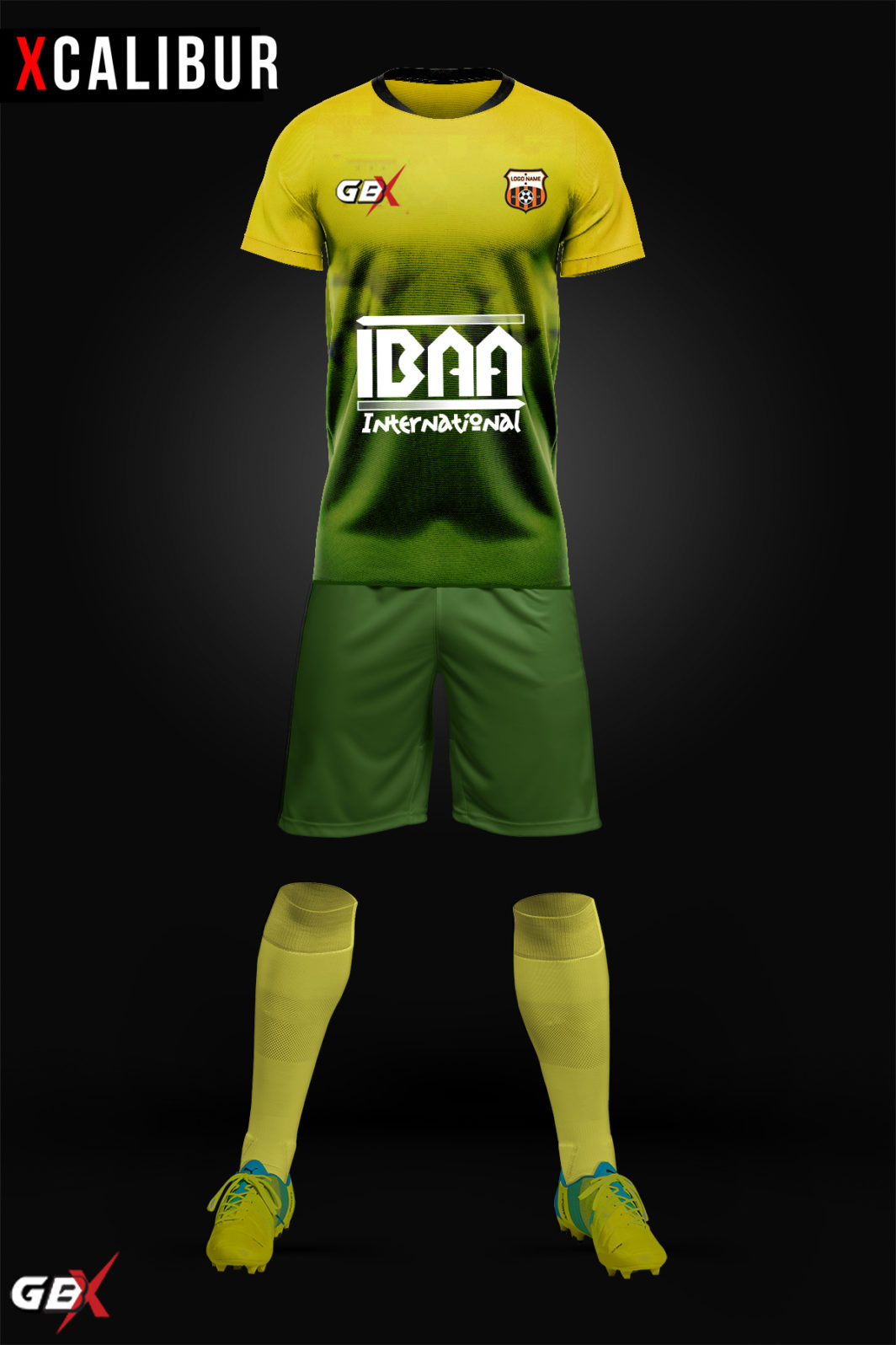 football kit green yellow