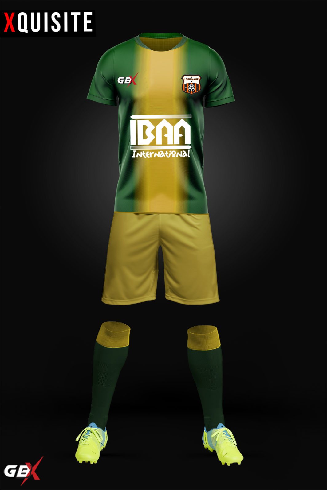 football kit green yellow