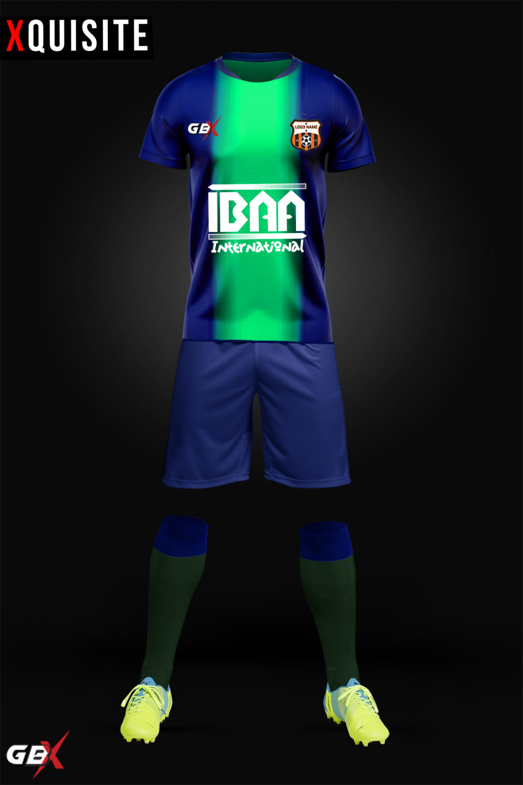 football kit Blue Green